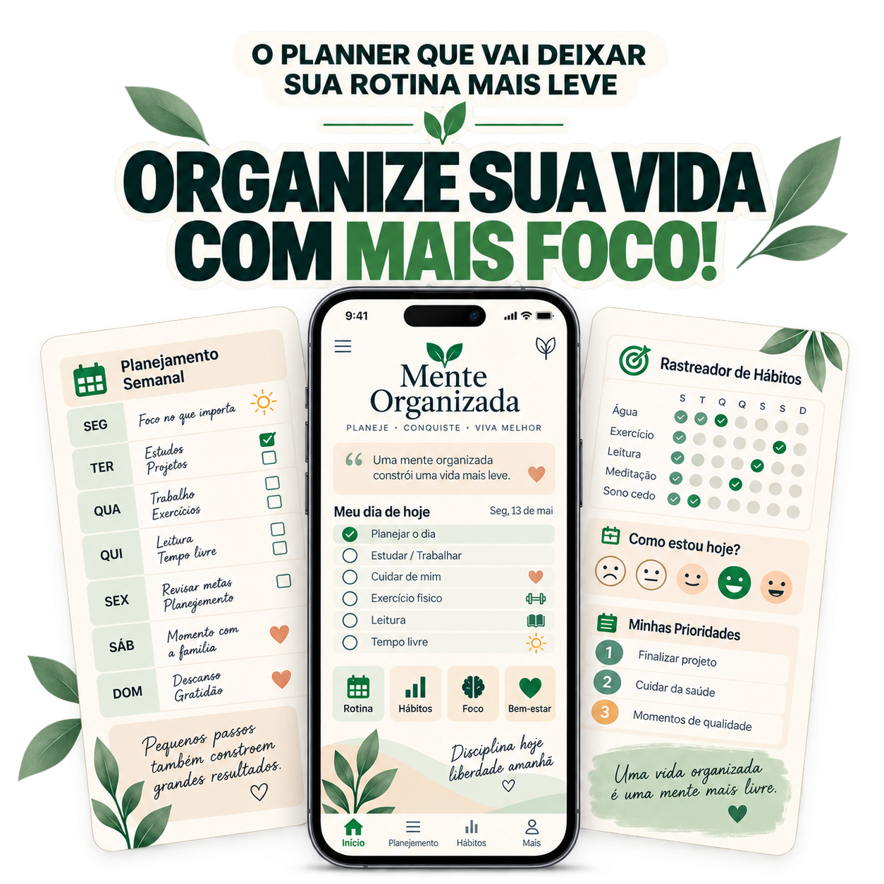 Planner Mente Organizada: organize sua vida com mais foco